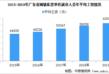 2019年广东城镇私营单位就业人员年平均工资情况：金融行业工资增长最快