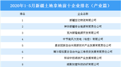 产业地产投资情报：2020年1-5月新疆投资拿地前十企业排行榜（产业篇）