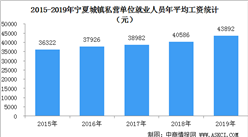 2019年寧夏城鎮私營單位就業人員工資情況：年平均工資43892元