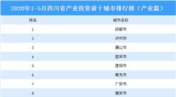 2020年1-5月四川省产业投资前十城市排名（产业篇）