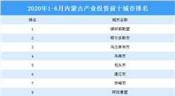 2020上半年內蒙古產業投資前十城市排名（產業篇）
