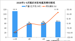 2020年5月重慶市發電量及增長情況分析
