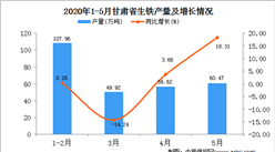 2020年1-5月甘肅省生鐵產(chǎn)量為276.15萬噸   同比增長1.67%