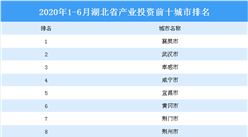 2020上半年湖北省产业投资前十城市排名（产业篇）