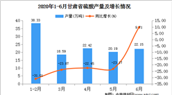 2020年1-6月甘肃省硫酸产量为121.68万吨  同比增长22.25%