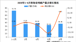 2020年1-6月青海省纯碱产量为216.59万吨  同比增长20.58%