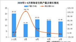 2020年1-6月青海省生铁产量为74.21万吨   同比增长22.04%