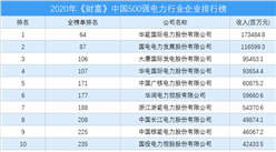 2020年《財富》中國500強電力行業企業排行榜（附完整榜單）