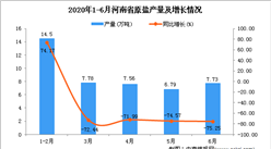 2020年1-6月河南省原盐产量为44.38万吨 同比下降73.78%