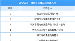 遼寧省第一批電商直播示范基地名單出爐：13家基地入選（附名單）