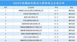 2020年度湖南省移動互聯網重點企業名單出爐：86家企業上榜（附詳細名單）