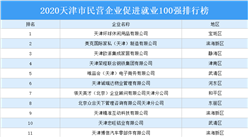2020年天津市民營企業促進就業100強排行榜