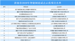 2020年济南市智能制造试点示范项目名单出炉：46个项目上榜（附名单）