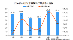 2020年7月辽宁省饮料产量数据统计分析