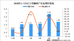 2020年7月遼寧省銅材產量數據統計分析