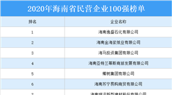 2020年海南省民營企業100強排行榜