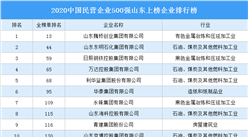 2020中国民营企业500强山东上榜企业排行榜