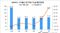2020年7月浙江省生鐵產量數據統計分析