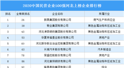 2020中國民營企業500強河北上榜企業排行榜（附榜單）