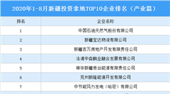產業地產投資情報：2020年1-8月新疆投資拿地TOP10企業排名（產業篇）