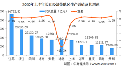 2020年上半年長江經濟帶11省市經濟PK：湖北上海GDP增速負增長（圖）