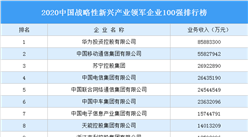 2020中国战略性新兴产业领军企业100强排行榜（附完整榜单）