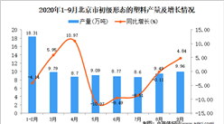2020年9月北京市初级形态的塑料产量数据统计分析