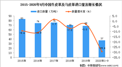 2020年1-9月中国牛皮革及马皮革进口数据统计分析