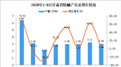 2020年9月甘肃省烧碱产量数据统计分析