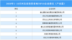 产业地产投资情报：2020年1-10月河北投资拿地TOP10企业排名（产业篇）