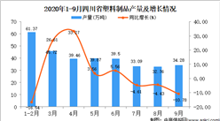 2020年9月四川省塑料制品产量数据统计分析