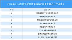 產業地產投資情報：2020年1-10月遼寧省投資拿地TOP10企業排名（產業篇）