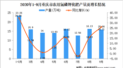 2020年9月重庆市农用氮磷钾化肥产量数据统计分析