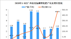 2020年9月广西农用氮磷钾化肥产量数据统计分析