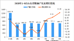 2020年9月山东省粗钢产量数据统计分析