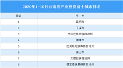 產業地產投資情報：2020年1-10月云南省投資拿地TOP10企業排名（產業篇）