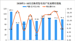 2020年10月青海省发电量产量数据统计分析