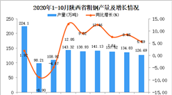 2020年10月陕西省粗钢产量数据统计分析