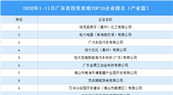 產業地產投資情報：2020年1-11月廣東省投資拿地TOP10企業排名（產業篇）
