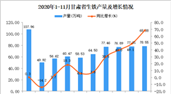 2020年11月甘肃省生铁产量数据统计分析