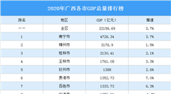 2020年广西各市GDP排行榜：南宁总量最大 梧州增速最快（图）