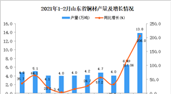 2021年1-2月山东省铜材产量数据统计分析