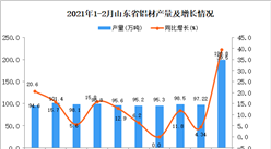 2021年1-2月山东省铝材产量数据统计分析