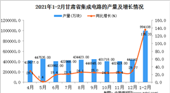 2021年1-2月甘肃省集成电路产量数据统计分析