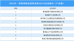 產業地產投資情報：2021年一季度青海省投資拿地TOP10企業排名（產業篇）