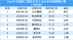 2020年中国轻工制造行业上市企业净利润排行榜TOP50