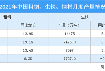 2021年1-5月中国钢铁行业运行情况：钢材价格冲高回落（图）