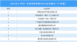 產業地產投資情報：2021年上半年廣東省投資拿地TOP10企業排名（產業篇）