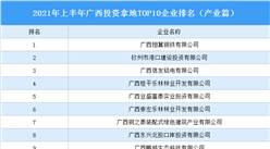 产业地产投资情报：2021年上半年广西投资拿地TOP10企业排名（产业篇）