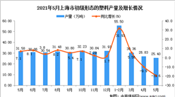 2021年5月上海市初级形态的塑料产量数据统计分析